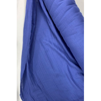 Çok Amaçlı Müslin Pamuklu Bebek Örtü ve Battaniye Kumaşı Müslin Bez İndigo 89