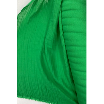 Çok Amaçlı Müslin Pamuklu Bebek Örtü ve Battaniye Kumaşı Müslin Bez Zümrüt Yeşili 41