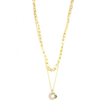 Çoklu Ay Yıldız Kolye - Altın