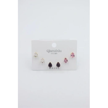 Çoklu Set Küpe - Altın