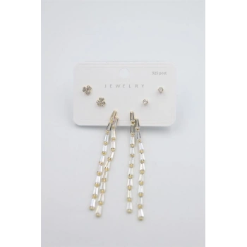 Çoklu Set Küpe - Altın