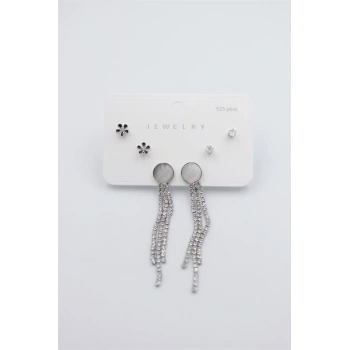 Çoklu Set Küpe - Gümüş