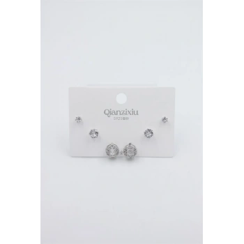 Çoklu Set Küpe - Gümüş