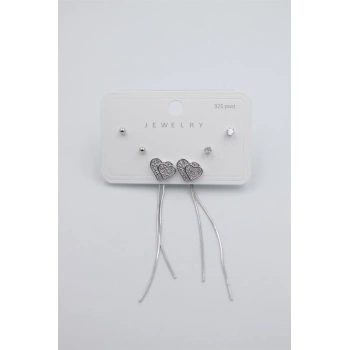 Çoklu Set Küpe - Gümüş