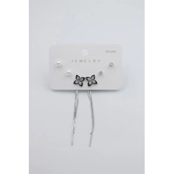 Çoklu Set Küpe - Gümüş