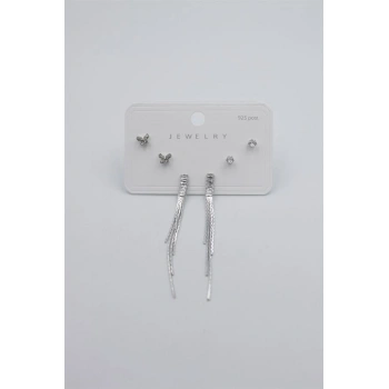 Çoklu Set Küpe - Gümüş