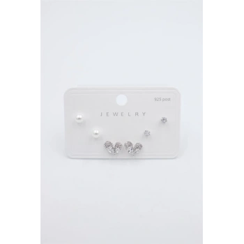 Çoklu Set Küpe - Gümüş