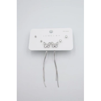 Çoklu Set Küpe - Gümüş