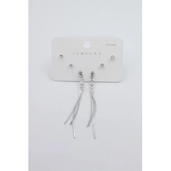 Çoklu Set Küpe - Gümüş