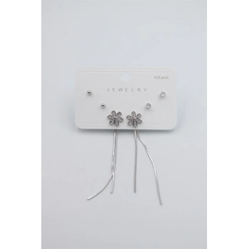 Çoklu Set Küpe - Gümüş