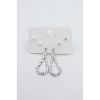 Çoklu Set Küpe - Gümüş