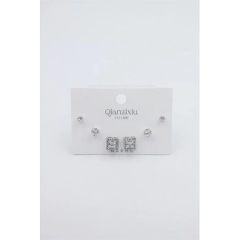 Çoklu Set Küpe - Gümüş