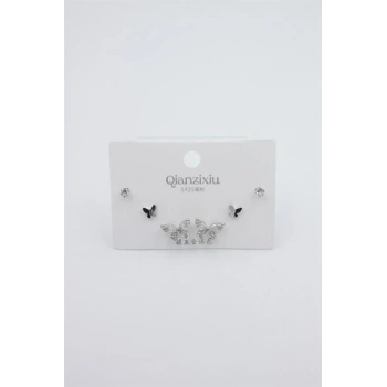 Çoklu Set Küpe - Gümüş