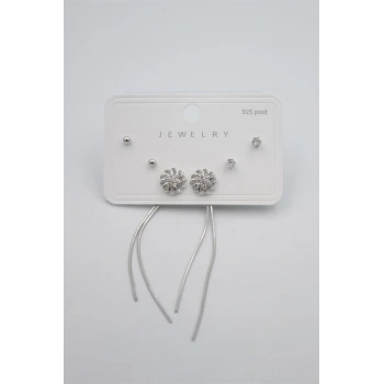 Çoklu Set Küpe - Gümüş