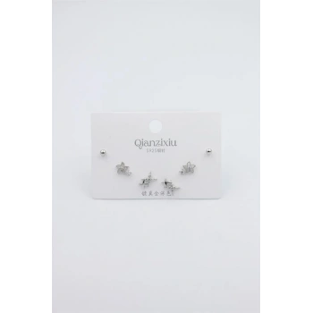 Çoklu Set Küpe - Gümüş