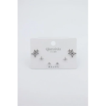 Çoklu Set Küpe - Gümüş