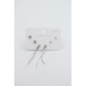 Çoklu Set Küpe - Gümüş