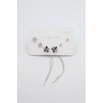 Çoklu Set Küpe - Gümüş