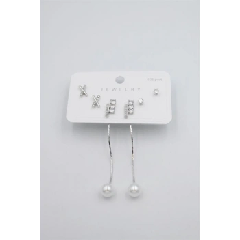 Çoklu Set Küpe - Gümüş