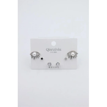 Çoklu Set Küpe - Gümüş