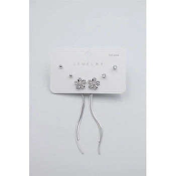 Çoklu Set Küpe - Gümüş