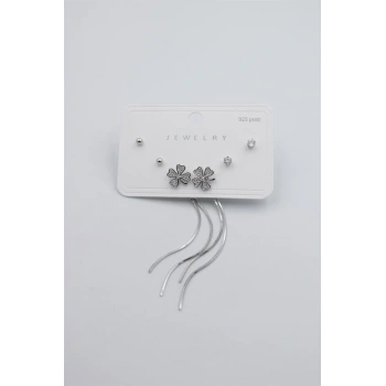 Çoklu Set Küpe - Gümüş