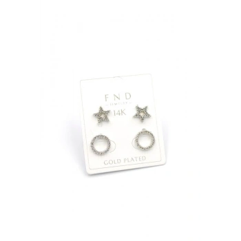 Çoklu Yıldız Küpe - Gümüş