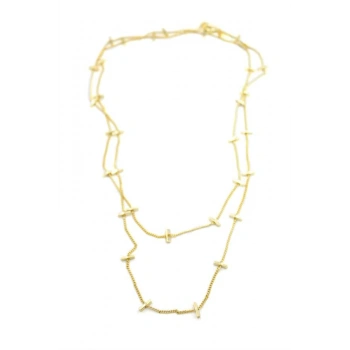 Çubuk Kolye - 90cm - Altın