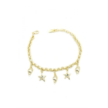 Deniz Kabuğu Charm Bileklik - Altın