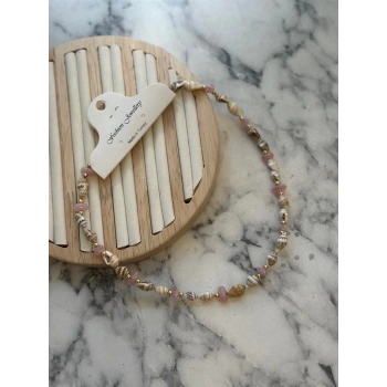 Deniz Kabuğu Kolye - Pembe