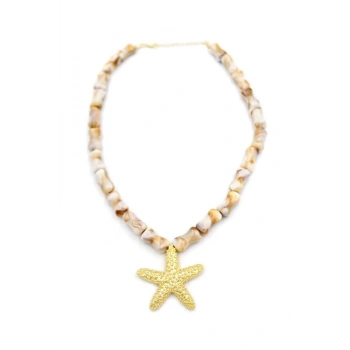 Deniz Kabuklu Yıldız Kolye - Altın