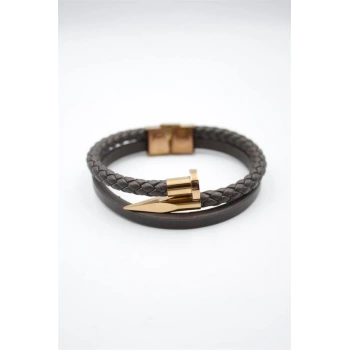 Deri Çivi Bileklik - Rose