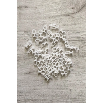 Dikmeli Sistem 75 adet Tül ve Perde Düğmesi Sağlam Korniş Halkası