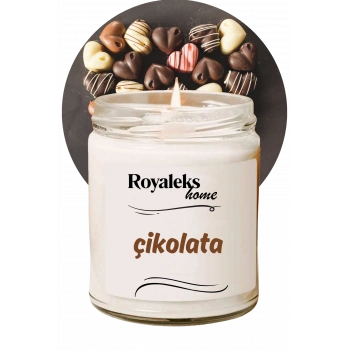 Doğal Özel Seri Kokulu Dekoratif Kavanoz Mum 210 cc - Çikolata - RYL