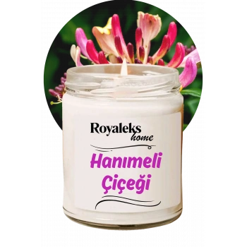 Doğal Özel Seri Kokulu Dekoratif Kavanoz Mum 210 cc - Hanımeli Esansı - RYL