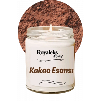 Doğal Özel Seri Kokulu Dekoratif Kavanoz Mum 210 cc - Kakao Esansı - RYL