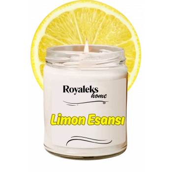 Doğal Özel Seri Kokulu Dekoratif Kavanoz Mum 210 cc - Limon Esansı - RYL