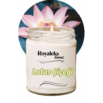 Doğal Özel Seri Kokulu Dekoratif Kavanoz Mum 210 cc - Lotus Esansı - RYL