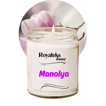 Doğal Özel Seri Kokulu Dekoratif Kavanoz Mum 210 cc - Manolya Esansı - RYL