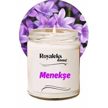 Doğal Özel Seri Kokulu Dekoratif Kavanoz Mum 210 cc - Menekşe Esansı - RYL