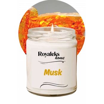 Doğal Özel Seri Kokulu Dekoratif Kavanoz Mum 210 cc - Musk Esansı - RYL