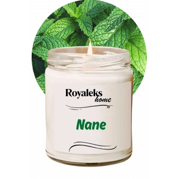 Doğal Özel Seri Kokulu Dekoratif Kavanoz Mum 210 cc - Nane Esansı - RYL