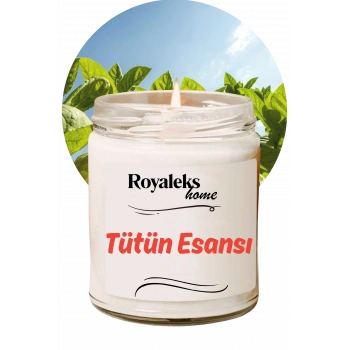 Doğal Özel Seri Kokulu Dekoratif Kavanoz Mum 210 cc - Tütün Esansı - RYL
