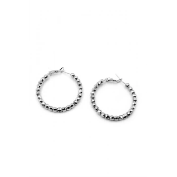 Dorika Halka Küpe- 3,5cm - Gümüş