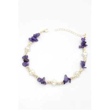 Dorika Taş Halhal - Mor