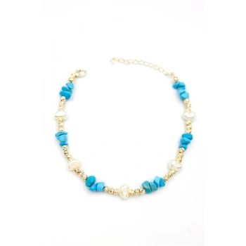 Dorika Taş Halhal - Turkuaz
