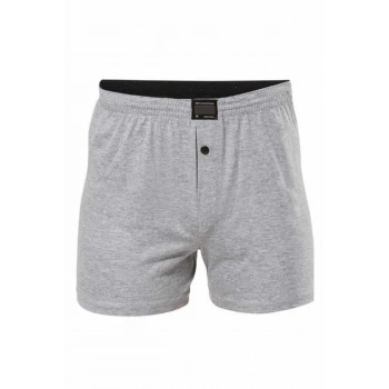 Düğmeli Pamuklu Erkek Penye Boxer Gri - 1146A