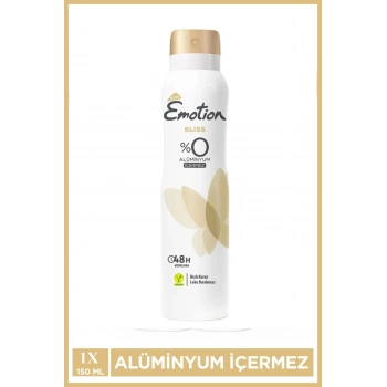 Emotion Bliss Kadın Vegan Deodorant 150 Ml Hızlı Kurur , Leke Bırakmaz