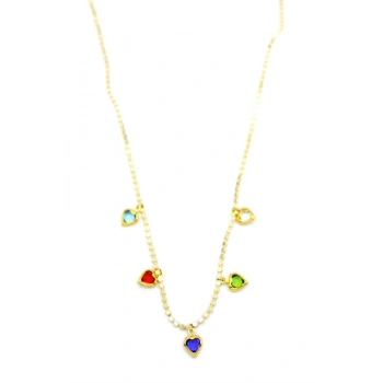 Ezme Zincir Charm Kolye - Altın