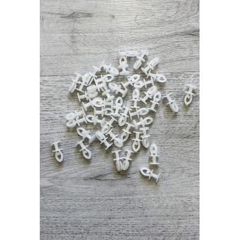 Geçmeli Sistem 75 adet Tül ve Perde Düğmesi Sağlam Korniş Halkası